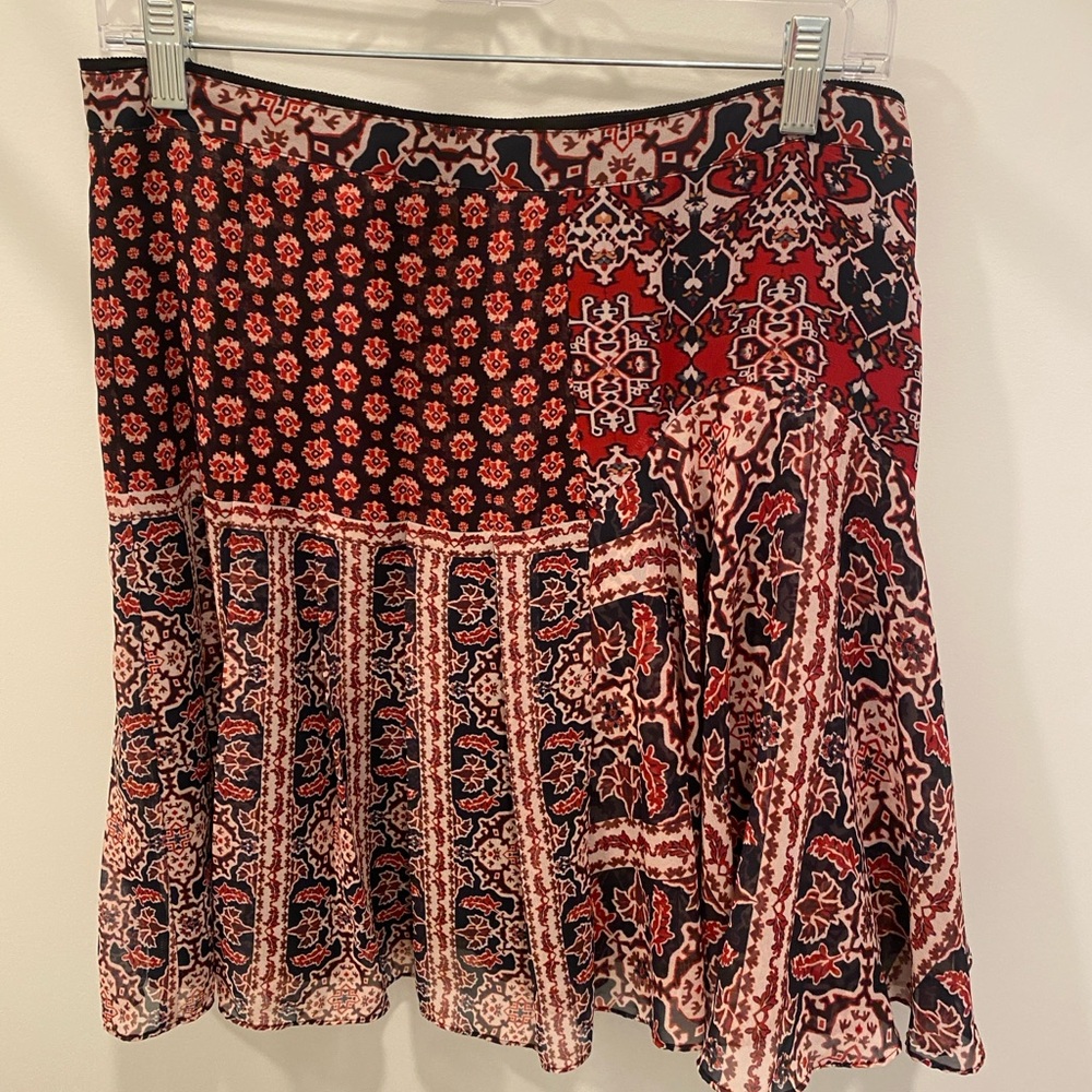 Reiss Patchwork Mini Skirt